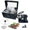 Smoking Gun Wood Smoke Infuser Birner PRO Smoking Box Kit 12 PCS Smoker Machine with Accessories and Wood Chips Cold Smoke for Food and Drinks Black Gift for Man